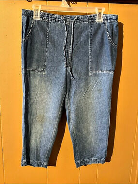 ERIKA Blue Cropped Jeans size small
